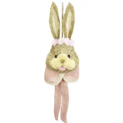 Decoración De Animales|Decoración De Pascua>DecoWoerner Cabeza De Conejo Con Collar 80 Cm rosa