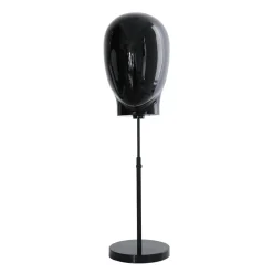 Maniquíes>DecoWoerner Cabeza De Maniquí De Señora Negra Con Soporte 26 X 26 X 40 Cm negro