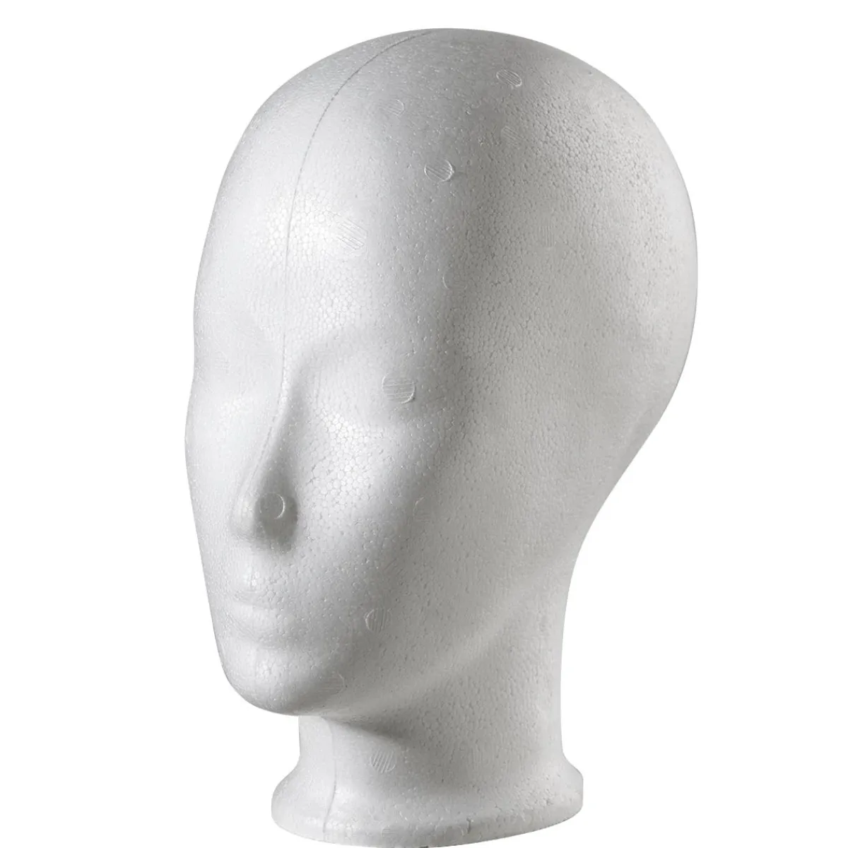 Expositores Para Tiendas|Maniquíes>DecoWoerner Cabeza Decorativa De Espuma De Poliestireno, Altura 24 Cm, Blanca blanco