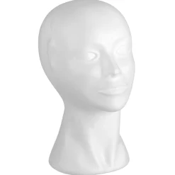Maniquíes|Ayudas Y Herramientas De Decoración>DecoWoerner Cabeza Decorativa De Poliestireno, 29 Cm blanco