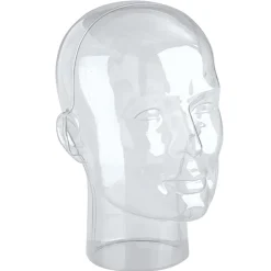 Expositores Para Tiendas|Maniquíes>DecoWoerner Cabeza Decorativa, Hombre, Color Claro transparente