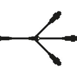 Luces De Navidad>DecoWoerner Cable De Distribución 3-veces Para LED Profi System, negro
