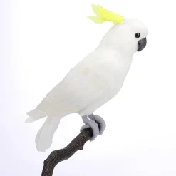 Decoración De Animales|Decoración De Verano>DecoWoerner Cacatúa Decorativa Sentada Blanca-amarilla, 40 Cm blanco