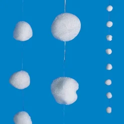 Decoración De Invierno>DecoWoerner Cadena De Bolas De Nieve, Longitud 270 Cm, Ø 4 Cm blanco