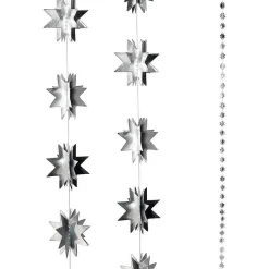 Estrella De Navidad>DecoWoerner Cadena De Estrellas De Papel, 300 Cm, 3 Piezas plata