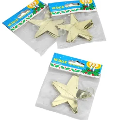 Estrella De Navidad>DecoWoerner Cadena De Estrellas De Plástico Ø 7 Cm, 200 Cm, 3 Piezas oro