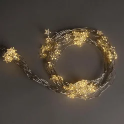 Luz Decorativa|Luces De Navidad>DecoWoerner Cadena De Luces De Estrella De Micro LED Con Luz Cálida Que Funciona Con Pilas 80 Cm transparente