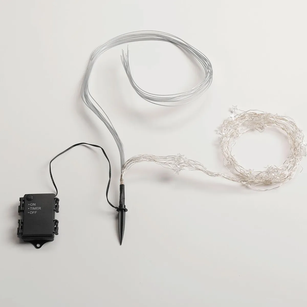 Luz Decorativa|Luces De Navidad>DecoWoerner Cadena De Luces De Estrella De Micro LED Con Luz Cálida Que Funciona Con Pilas 80 Cm transparente