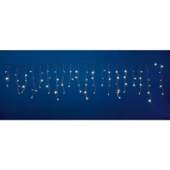 Luz Decorativa|Luces De Navidad>DecoWoerner Cadena De Luces De Granizo De Luz LED 24 V Para Interiores, Luz LED Cálida, Cable De PVC Blanco, 200 X 100 Cm