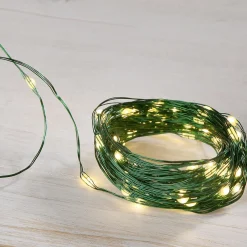 Luces De Navidad>DecoWoerner Cadena De Luces LED Con Alambre Para Interiores, 100 LED, 10 M verde