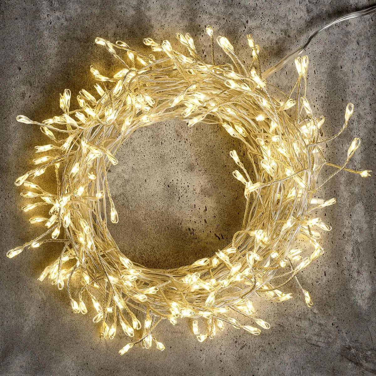 Luces De Navidad>DecoWoerner Cadena De Luces LED Con Alambre Fuegos Artificiales Para Exteriores, 240 LED, 6 M plata