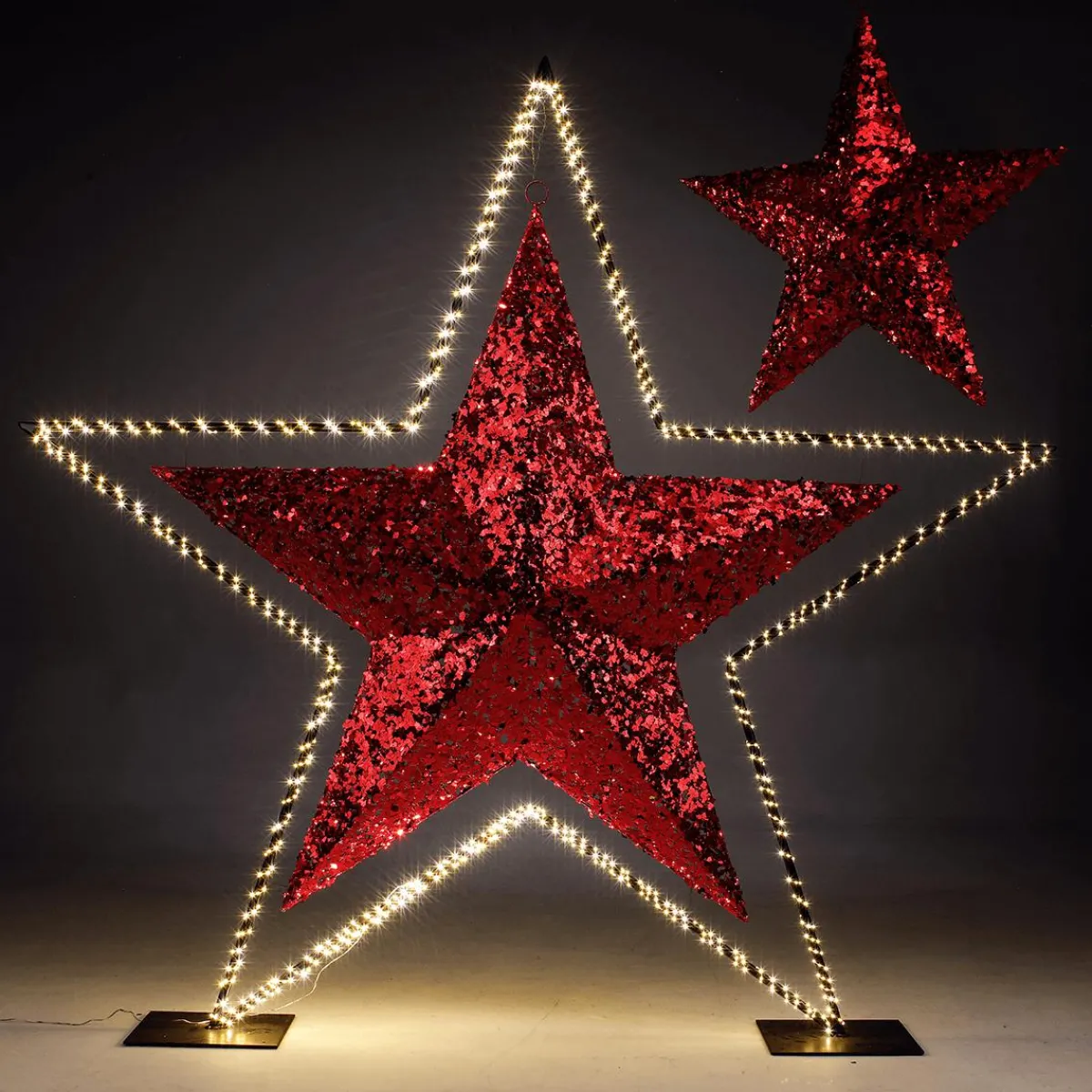 Luces De Navidad>DecoWoerner Cadena De Luces LED Con Alambre Fuegos Artificiales Para Exteriores, 240 LED, 6 M plata