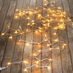 Luces De Navidad>DecoWoerner Cadena De Luces LED Con Tramos Acoplables Para Interiores, 100 LED, 10 M, Sin Cable blanco