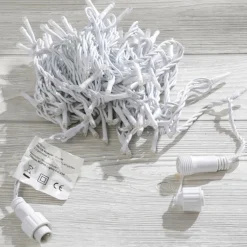 Luces De Navidad>DecoWoerner Cadena De Luces LED Con Tramos Acoplables Para Interiores, 100 LED, 10 M, Sin Cable blanco