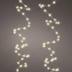 Decoración Temática|Luces De Navidad>DecoWoerner Cadena De Luces LED De Alambre Con Luz Adicional, IP44 plata