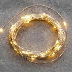 Luces De Navidad>DecoWoerner Cadena De Luces LED Para Exterior, 10 M, plata