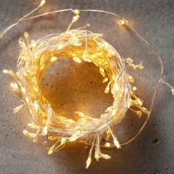 Luces De Navidad>DecoWoerner Cadena De Luces LED Twinkle Para Exterior, 10 M, plata