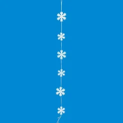 Decoración De Invierno>DecoWoerner Cadena Decorativa Copos De Nieve 150 Cm blanco