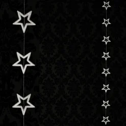 Estrella De Navidad>DecoWoerner Cadena Decorativa De Estrellas Ø 13 Cm, 200 Cm, plata