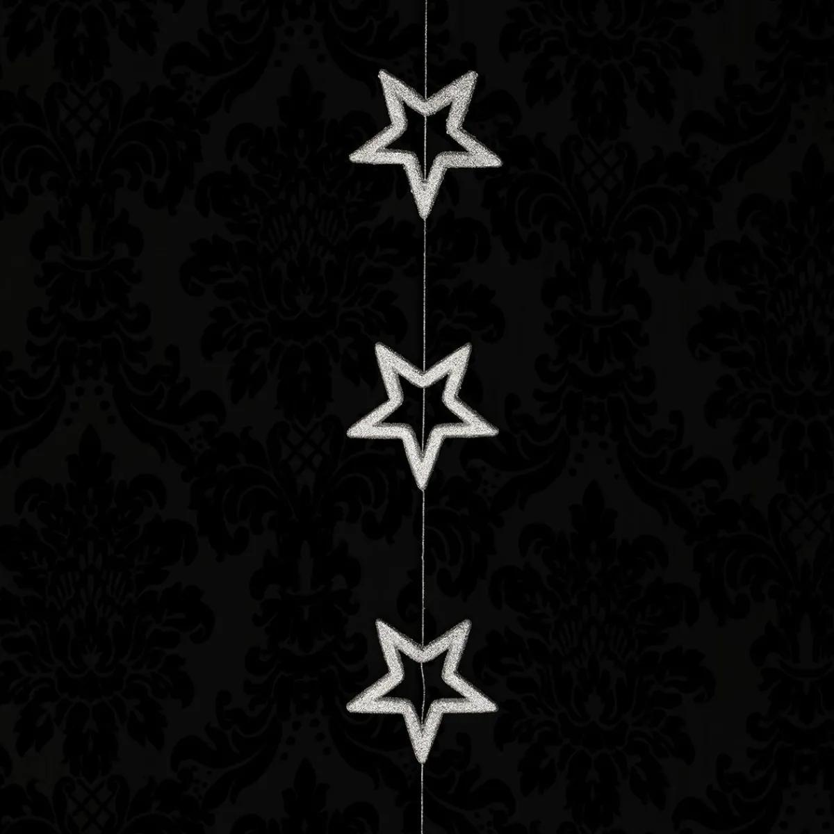Estrella De Navidad>DecoWoerner Cadena Decorativa De Estrellas Ø 13 Cm, 200 Cm, plata