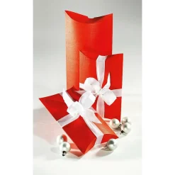 Cajas De Regalo>DecoWoerner Caja De Almohadas De 24 Cm De Largo, Roja, 10 Piezas rojo