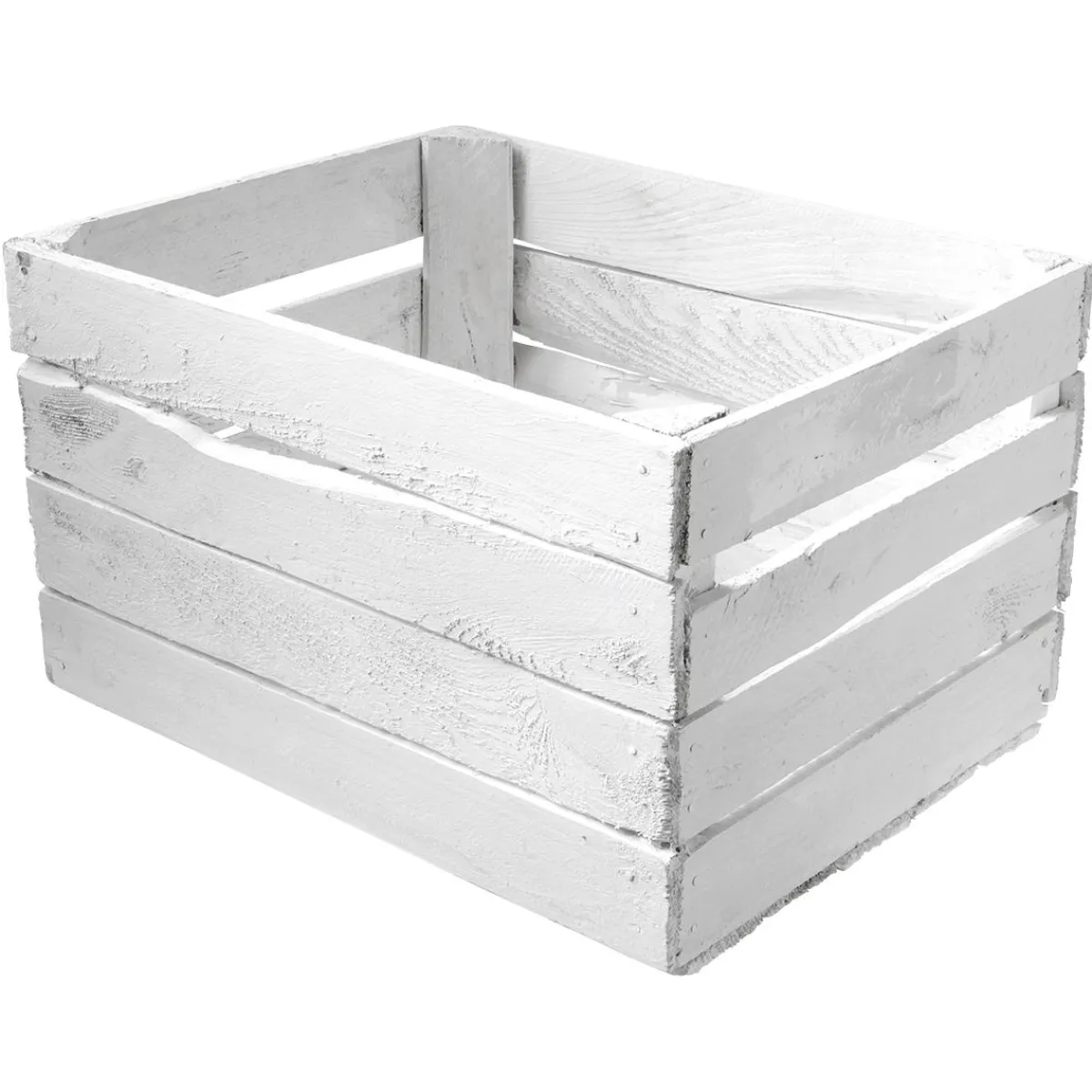 Decoración Natural|Decoración Temática>DecoWoerner Caja De Madera Vintage Longitud 50 Cm blanco