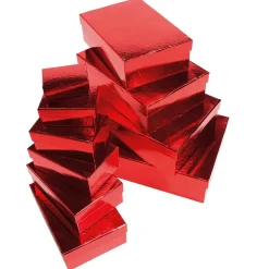 Cajas De Regalo>DecoWoerner Cajas De Cartón De Regalo, Color , 10 Pz. rojo