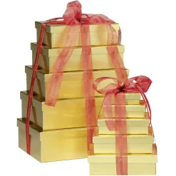 Cajas De Regalo>DecoWoerner Cajas De Cartón De Regalo, Color Dorado, 10 Pz. oro
