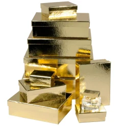 Cajas De Regalo>DecoWoerner Cajas De Cartón De Regalo, Color Dorado, 10 Pz. oro