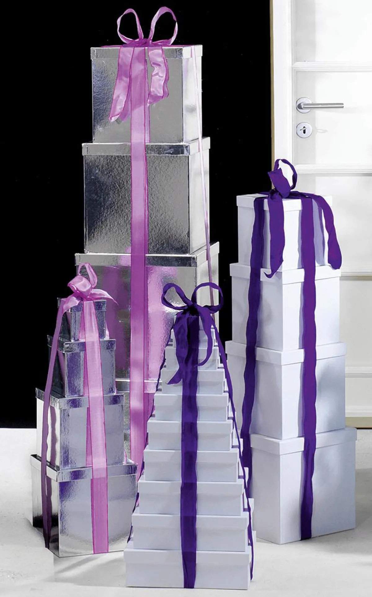 Cajas De Regalo>DecoWoerner Cajas De Cartón De Regalo, , 4 Piezas blanco