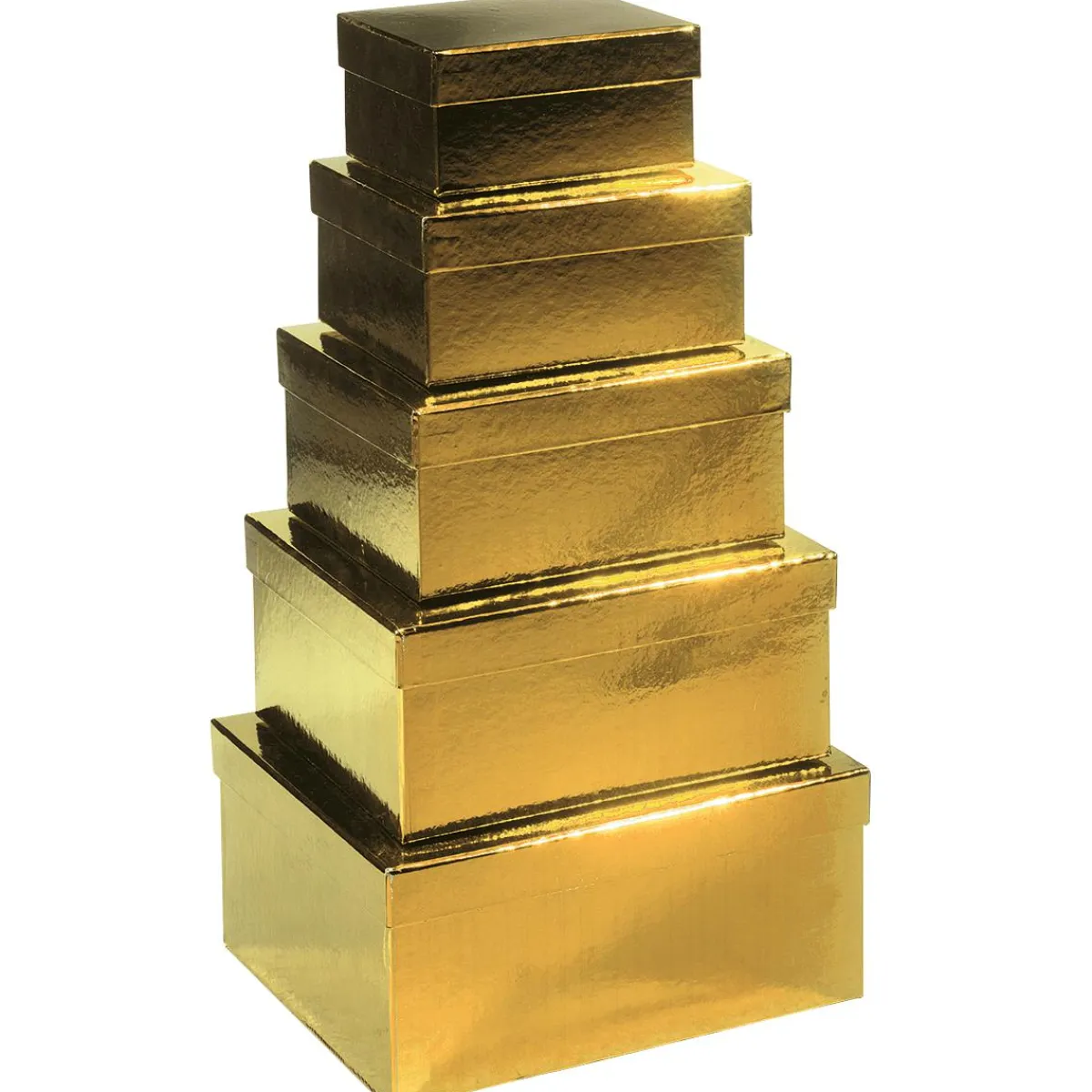 Cajas De Regalo>DecoWoerner Cajas De Cartón De Regalo Metálicas, , 5 Piezas oro