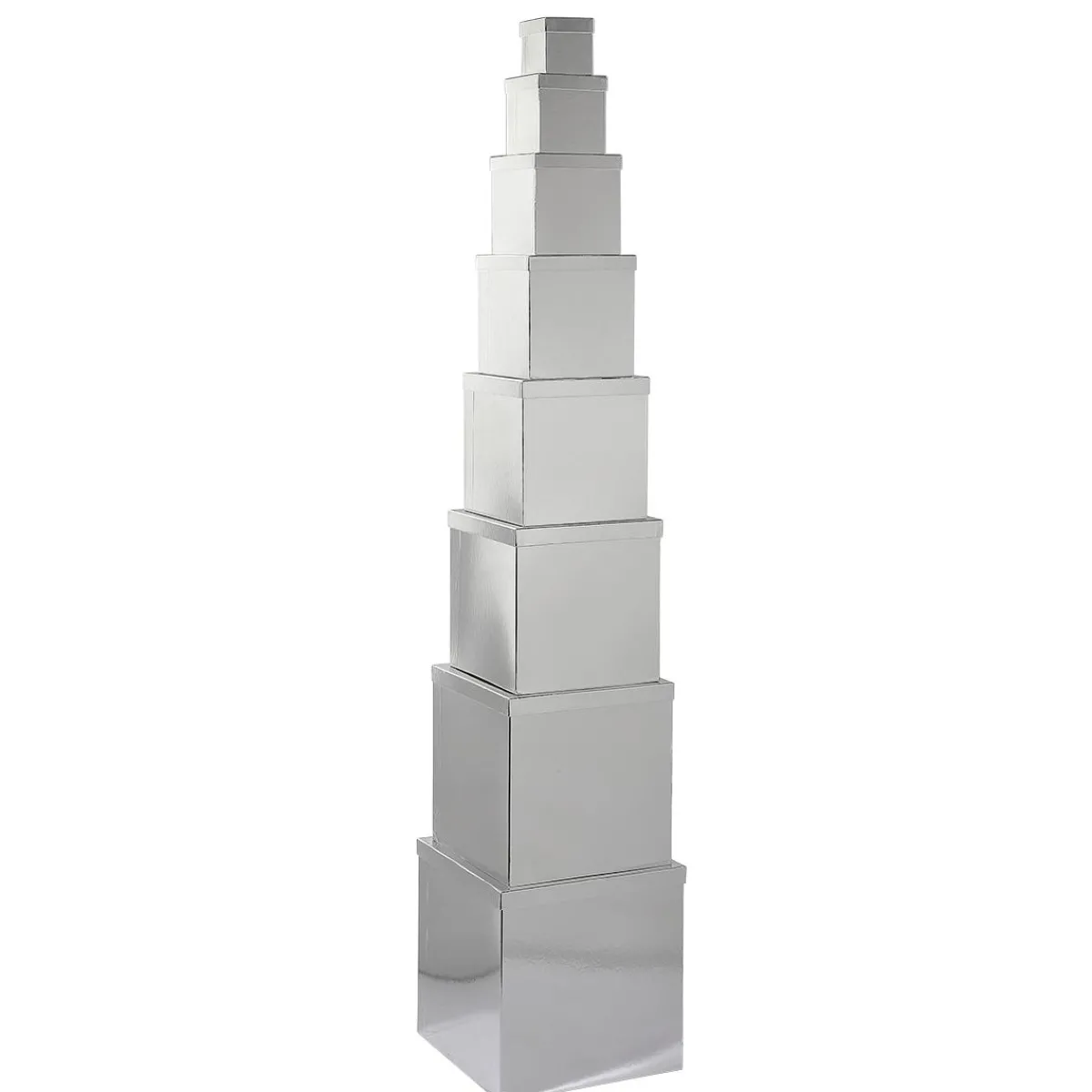 Cajas De Regalo>DecoWoerner Cajas De Cartón De Regalo Majestic Metallic, , 8 Piezas plata