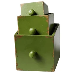 Decoración Natural|Decoración De Verano>DecoWoerner Cajón De Macetas 3 Piezas 9-15 Cm verde