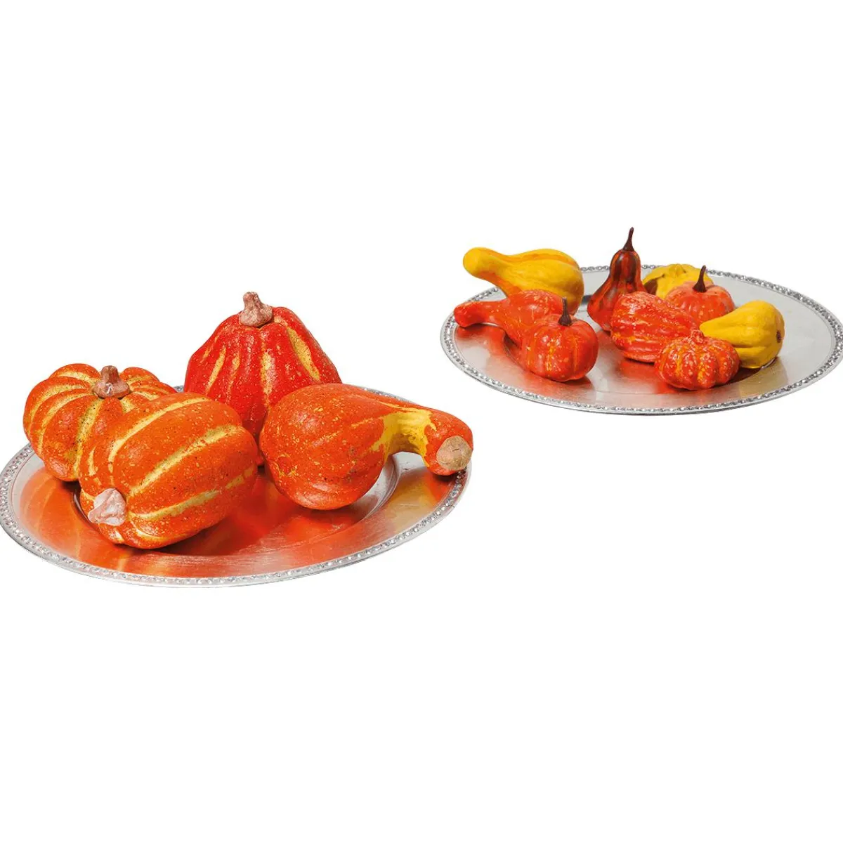 Decoración De Otoño|Verduras Y Hierbas>DecoWoerner Calabazas De Adorno Decorativas, 11-14 Cm, 4 Piezas naranja