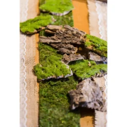 Decoración Natural|Decoración De Otoño>DecoWoerner Camino De Mesa "Alfombra De Musgo" 1 Metro verde