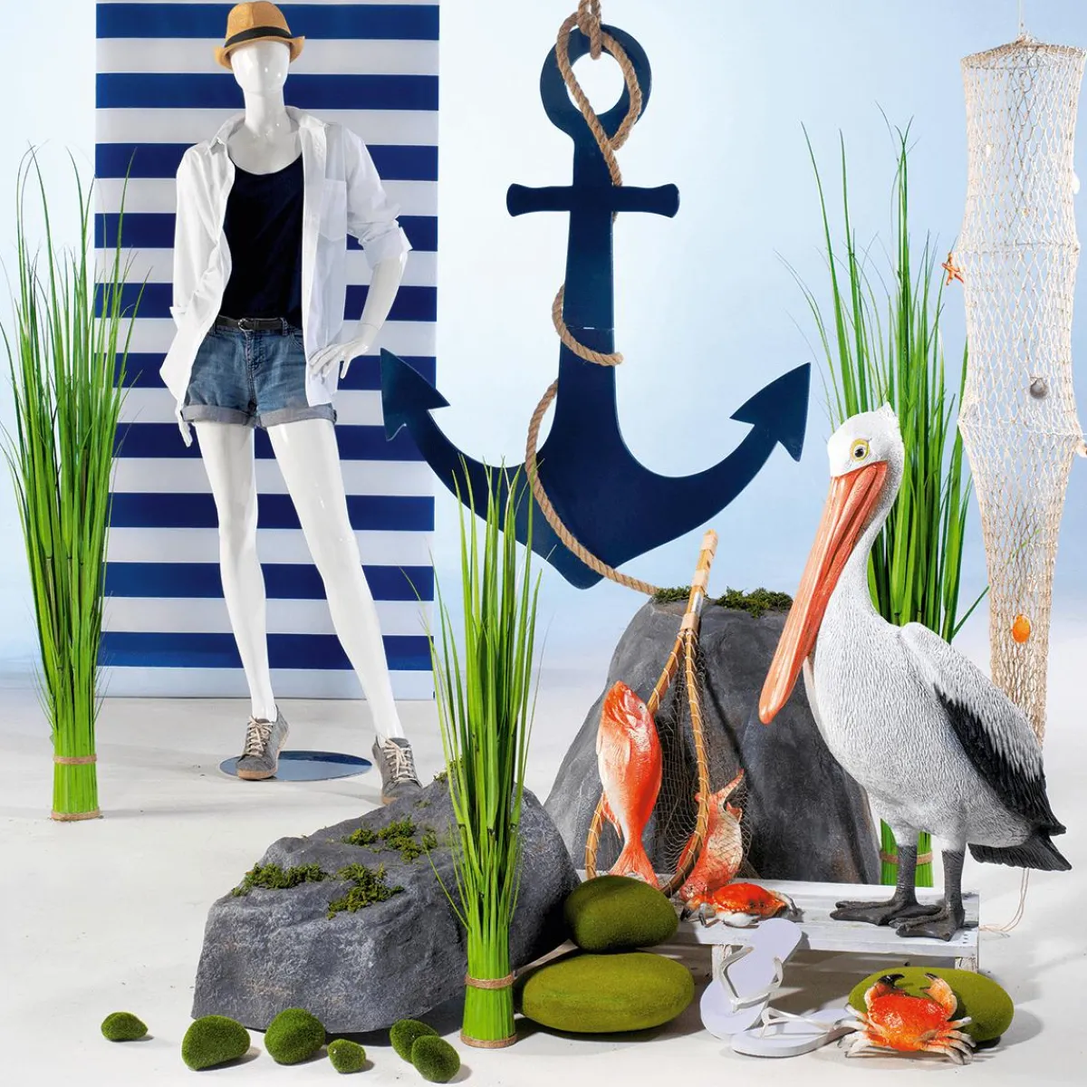 Decoración De Verano|Pescados Y Mariscos>DecoWoerner Cangrejo Maniquí 20 Cm naranja