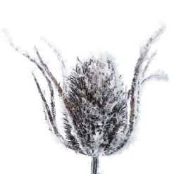 Decoración De Invierno|Ramas Y Ramitas>DecoWoerner Cardo De Rama Artístico Nevado, 74 Cm blanco