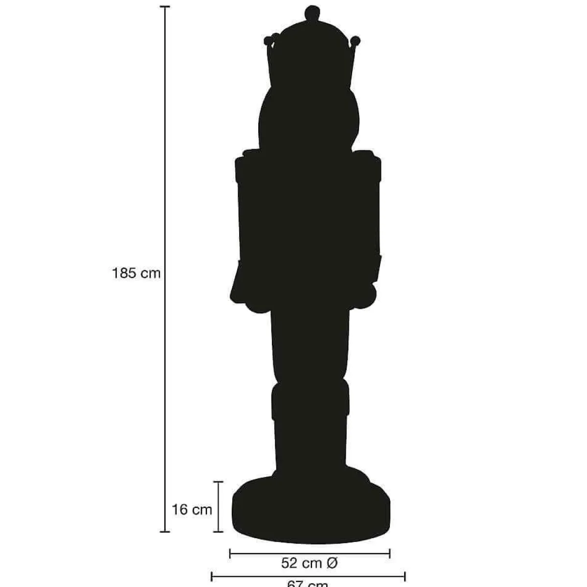 Decoración Navideña Xxl|Figuras De Navidad>DecoWoerner Cascanueces "Rey", 185 Cm multicolor