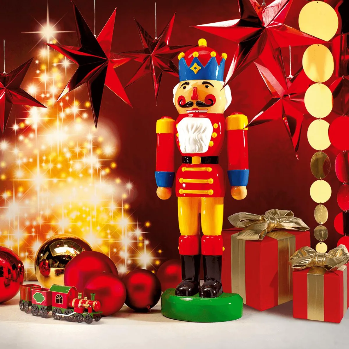 Decoración Navideña Xxl|Figuras De Navidad>DecoWoerner Cascanueces "Rey", 185 Cm multicolor