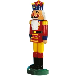 Decoración Navideña Xxl|Figuras De Navidad>DecoWoerner Cascanueces Rey Semiplástico 185 Cm, Rojo-amarillo-azul multicolor