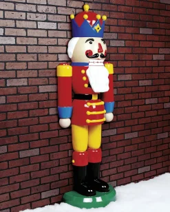 Decoración Navideña Xxl|Figuras De Navidad>DecoWoerner Cascanueces Rey Semiplástico 185 Cm, Rojo-amarillo-azul multicolor