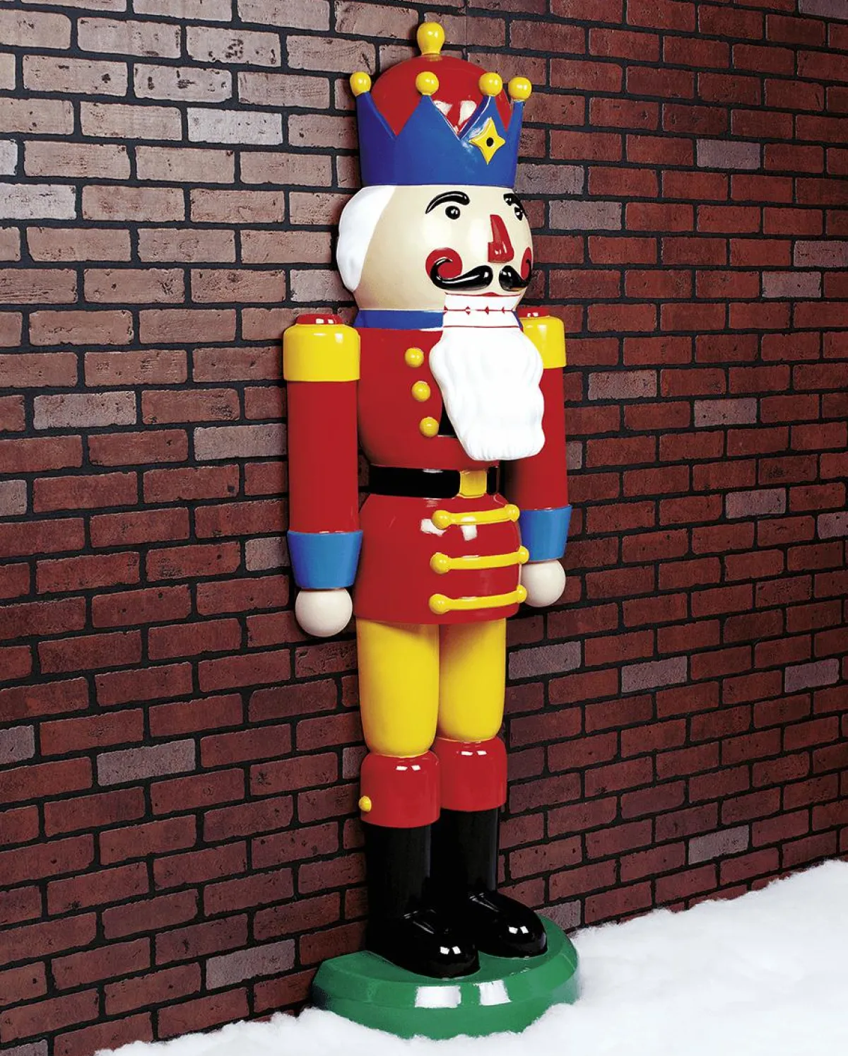 Decoración Navideña Xxl|Figuras De Navidad>DecoWoerner Cascanueces Rey Semiplástico 185 Cm, Rojo-amarillo-azul multicolor