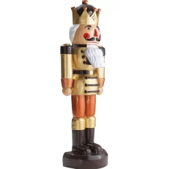 Decoración Navideña Xxl|Figuras De Navidad>DecoWoerner Cascanueces Rey Semiplástico 185 Cm, -marrón oro