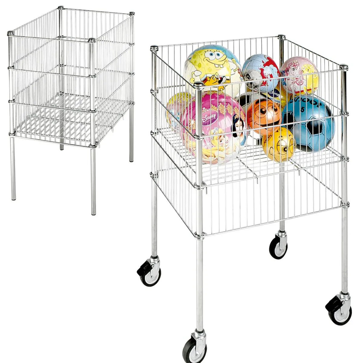 Expositores Para Tiendas>DecoWoerner Cesto De Almacenamiento Plegable, Altura 75 Cm plata