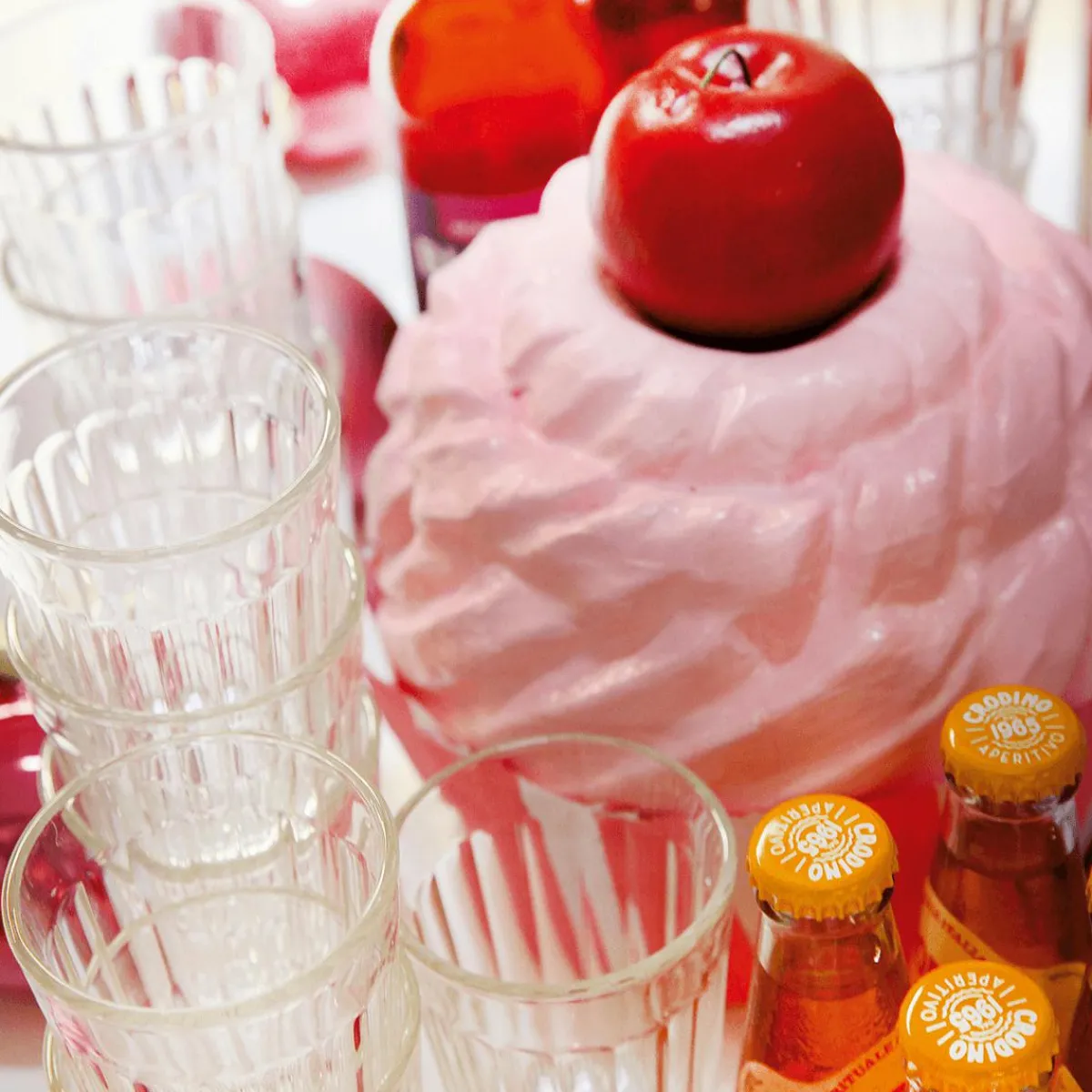Decoración Temática|Chupetes Xxl>DecoWoerner Chupete De Cereza 20 Cm rosa