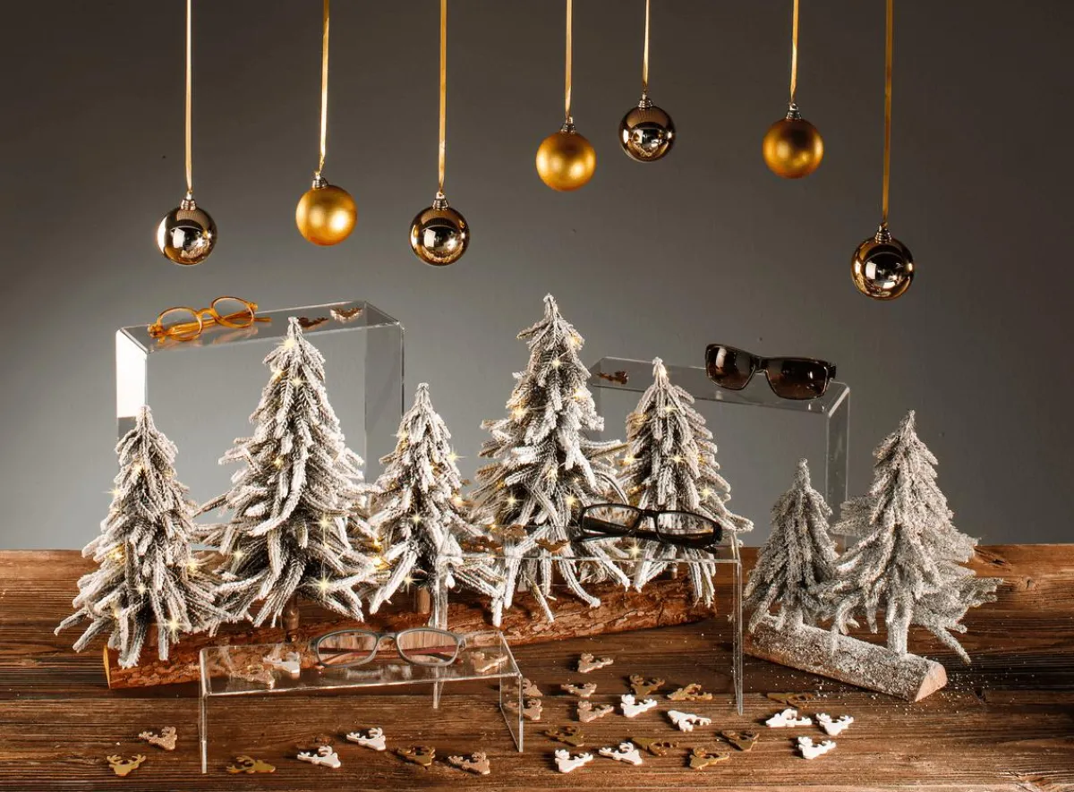 Decoración Dispersa|Decoración De Otoño>DecoWoerner Ciervo De Madera Disperso 72 Piezas 4 Cm oro