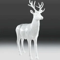 Decoración De Animales|Decoración Navideña Xxl>DecoWoerner Ciervo Deco De 231 Cm De Altura, blanco