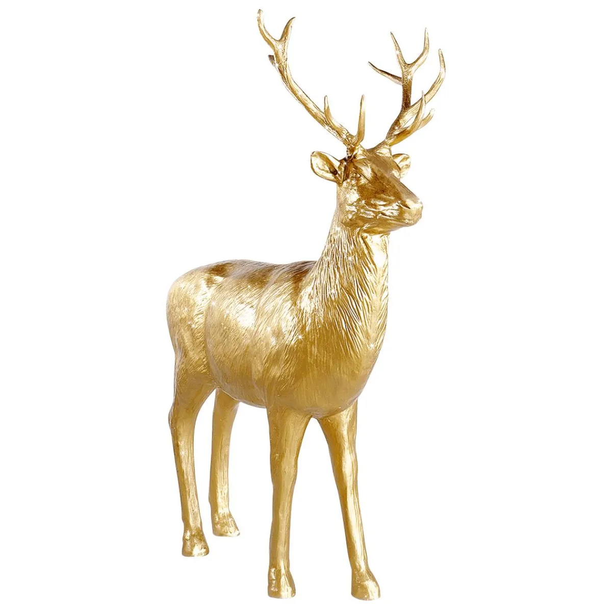 Decoración De Animales|Decoración Navideña Xxl>DecoWoerner Ciervo Decorativo, Altura: 231 Cm oro