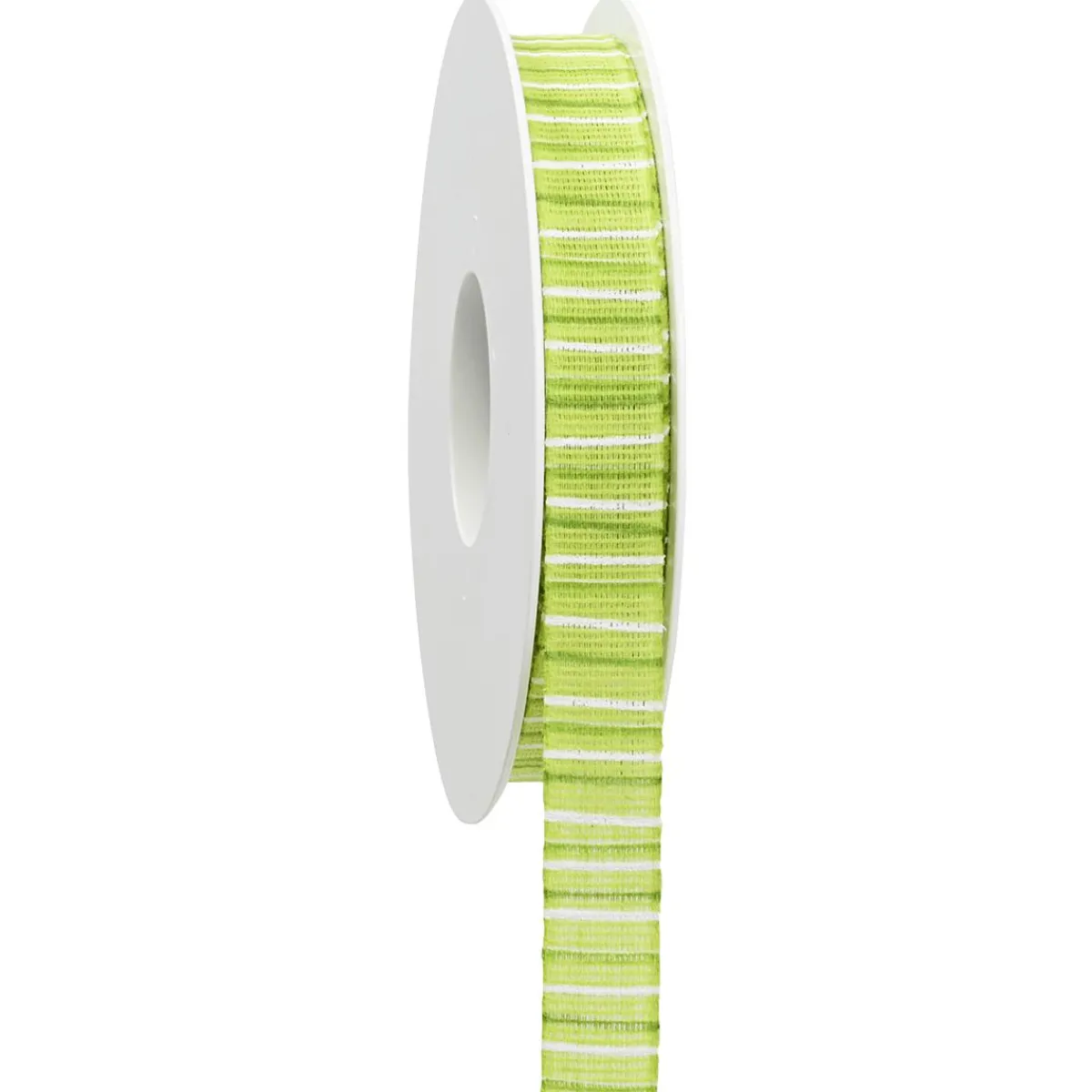 Cintas De Regalo|Go Green - Envoltorio Para Regalo Ecológico>DecoWoerner Cinta De Algodón Con Rayas 15 Mm, 18 M verde