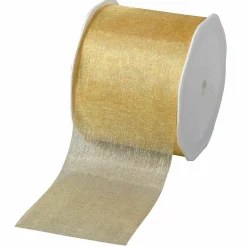 Cintas De Regalo>DecoWoerner Cinta De Chifón, Anchura De 70 Mm, Color Dorado oro